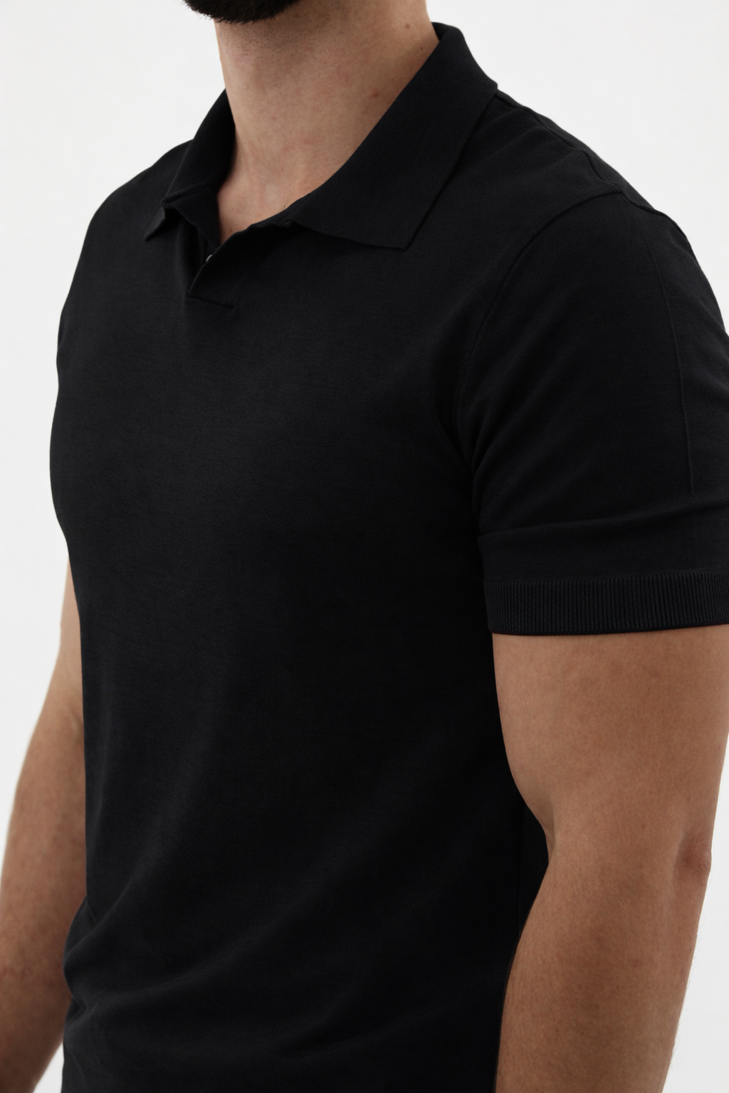 Open Colar Polo Black