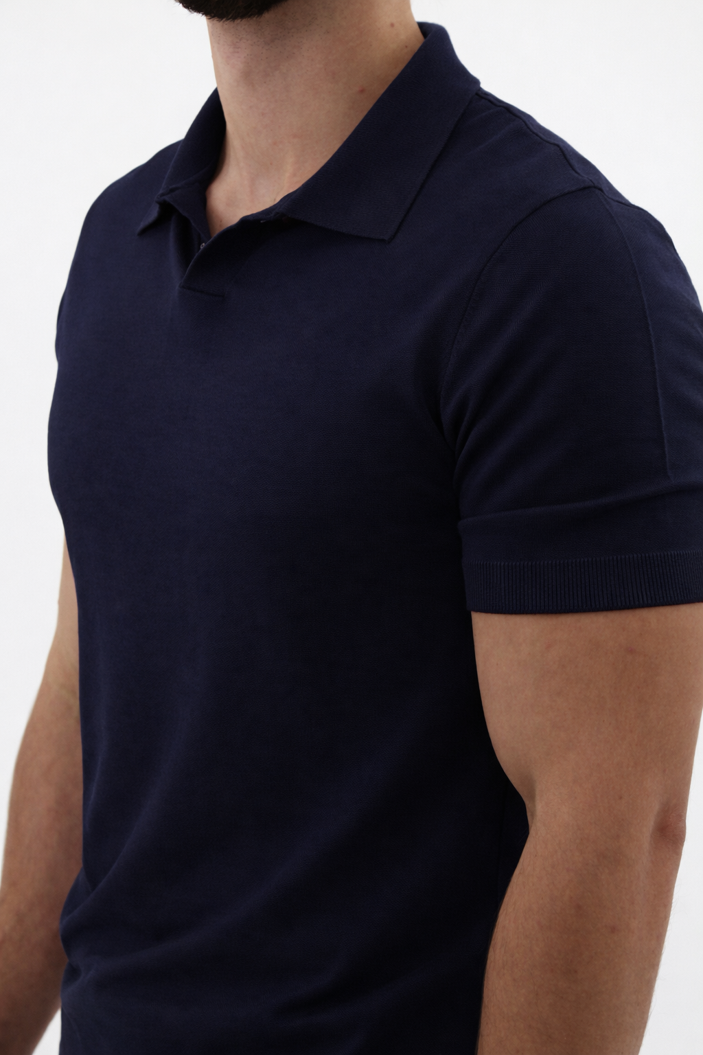 Open Colar Polo Navy Blue