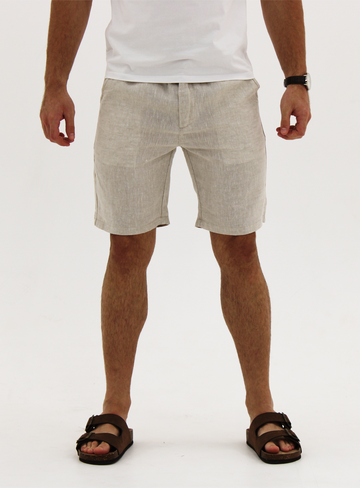 Linen Shorts Beige