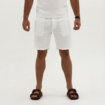 Linen Shorts White