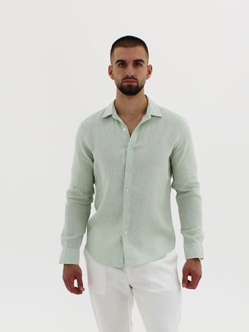 Linen LS Shirt Light Green